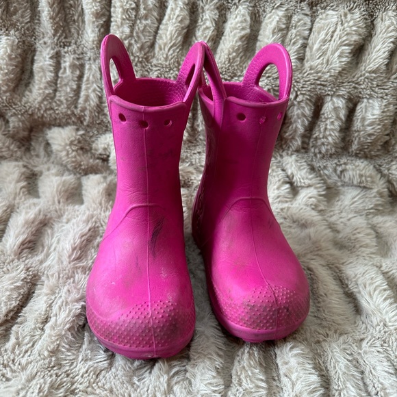 Pink rubber rain boots - Picture 2 of 6